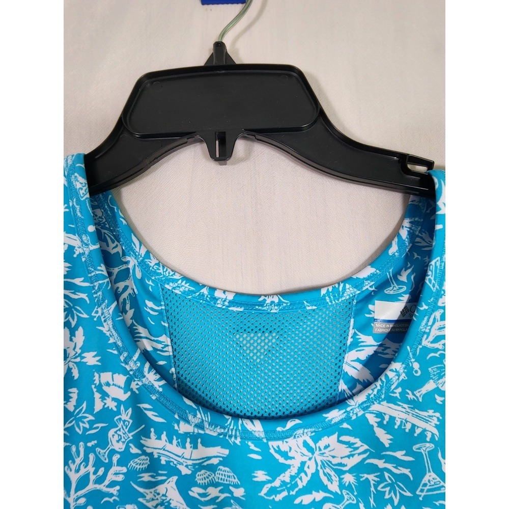 Columbia PFG Womens XS Blue White Sun Dress Fishing Travel Coastal Athleisure - Picture 5 of 7